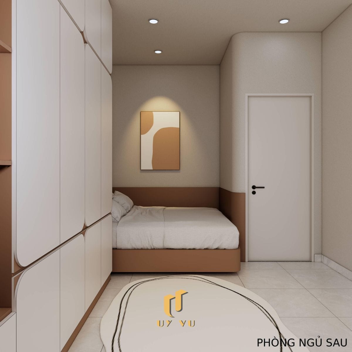 Không gian sống chỉn chu trong từng chi tiết - Nhà anh Lâm Phòng ngủ sau tối giản nhà anh Lâm
