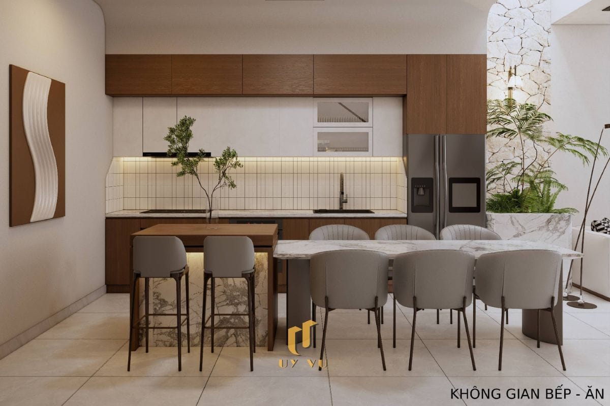 Không gian sống mang dấu ấn riêng của chị Khánh Chi Khu bếp ấm cúng nhà anh Hoàng