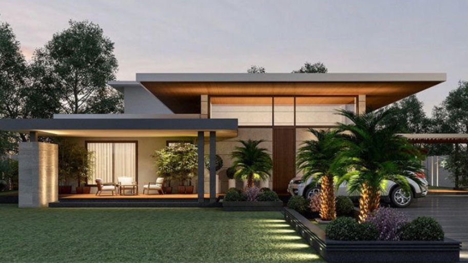 Tổng hợp các mẫu biệt thự hiện đại đẹp được ưa chuộng nhất hiện nay Biệt thự hiện đại 1 tầng hài hòa giữa kiến trúc và thiên nhiên.