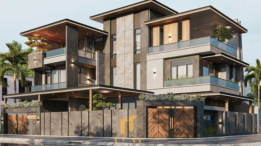 Tổng hợp các mẫu biệt thự hiện đại đẹp được ưa chuộng nhất hiện nay Biệt thự hiện đại 3 tầng tối ưu không gian cho khu đất hạn chế.