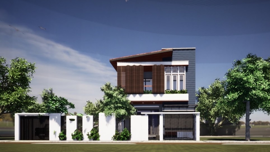 Hướng nhà hợp lý giúp biệt thự đón gió mát và tránh nắng gắt.