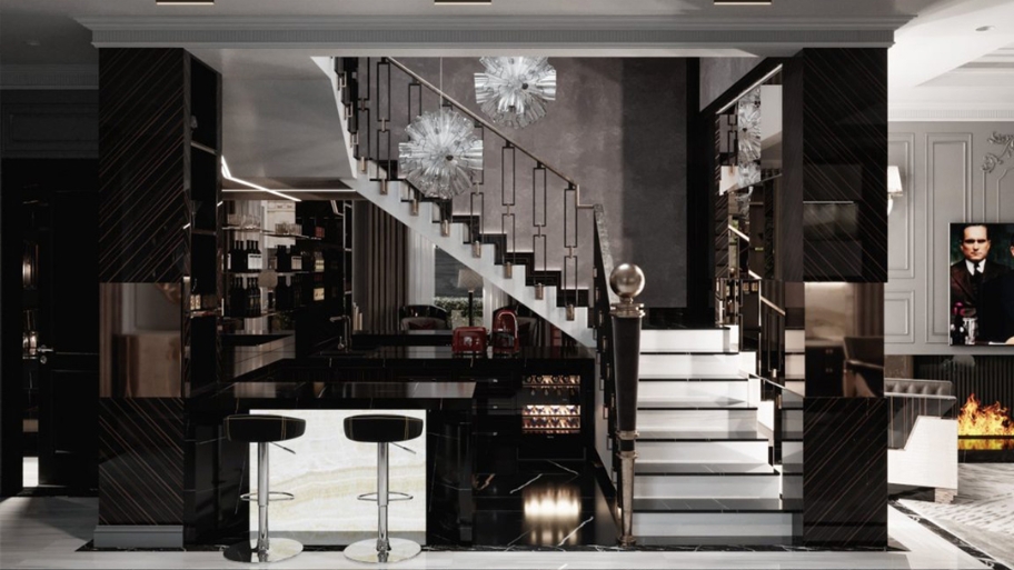 Tổng hợp các mẫu biệt thự hiện đại đẹp được ưa chuộng nhất hiện nay Không gian chung liên kết mạch lạc, hạn chế vách ngăn cứng.