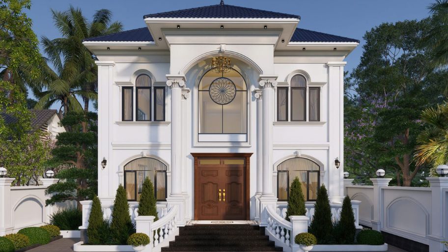 Lưu ý về kiến trúc đặc trưng trong thiết kế lâu đài 2 tầng