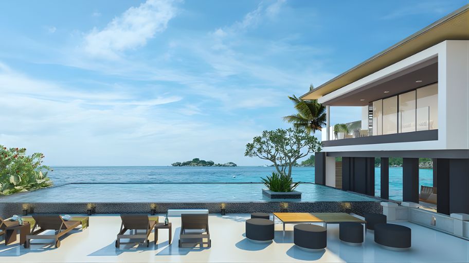 Mẫu biệt thự biển phong cách hiện đại