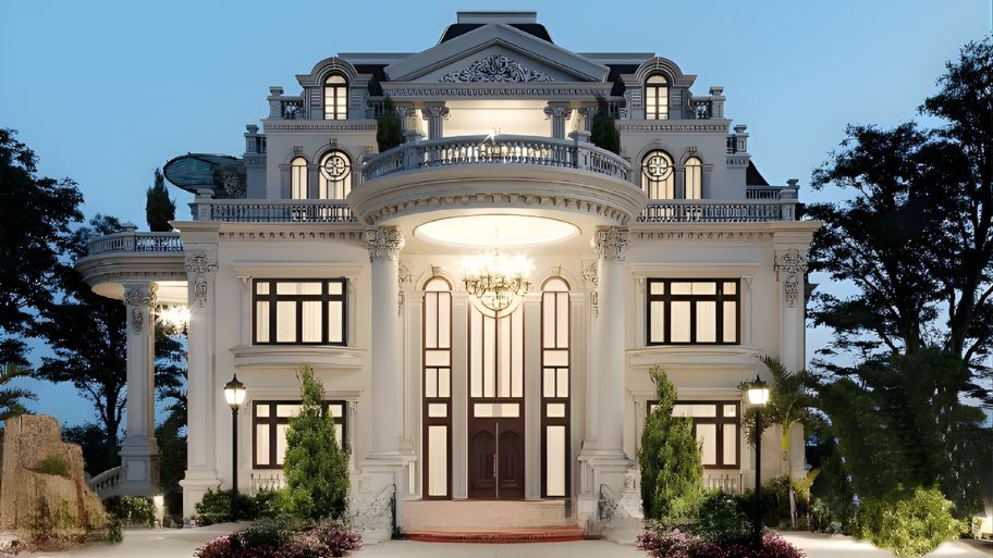 Tinh hoa kiến trúc châu Âu với mẫu thiết kế biệt thự kiểu Pháp luxury Mẫu thiết kế biệt thự cổ điển Pháp sang trọng và đẳng cấp