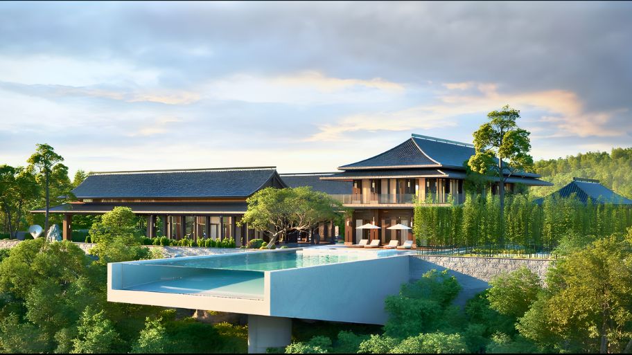 Thiết kế biệt thự nghỉ dưỡng kiến tạo không gian thư giãn lý tưởng Mẫu thiết kế biệt thự nghỉ dưỡng phong cách Á Đông