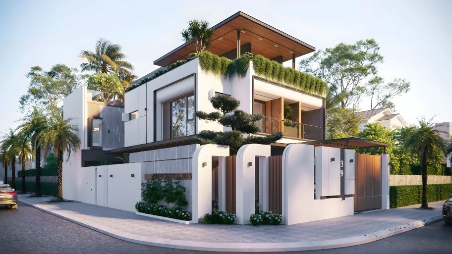 Thiết kế biệt thự nghỉ dưỡng kiến tạo không gian thư giãn lý tưởng Mẫu thiết kế biệt thự nghỉ dưỡng phong cách Tropical Modernism