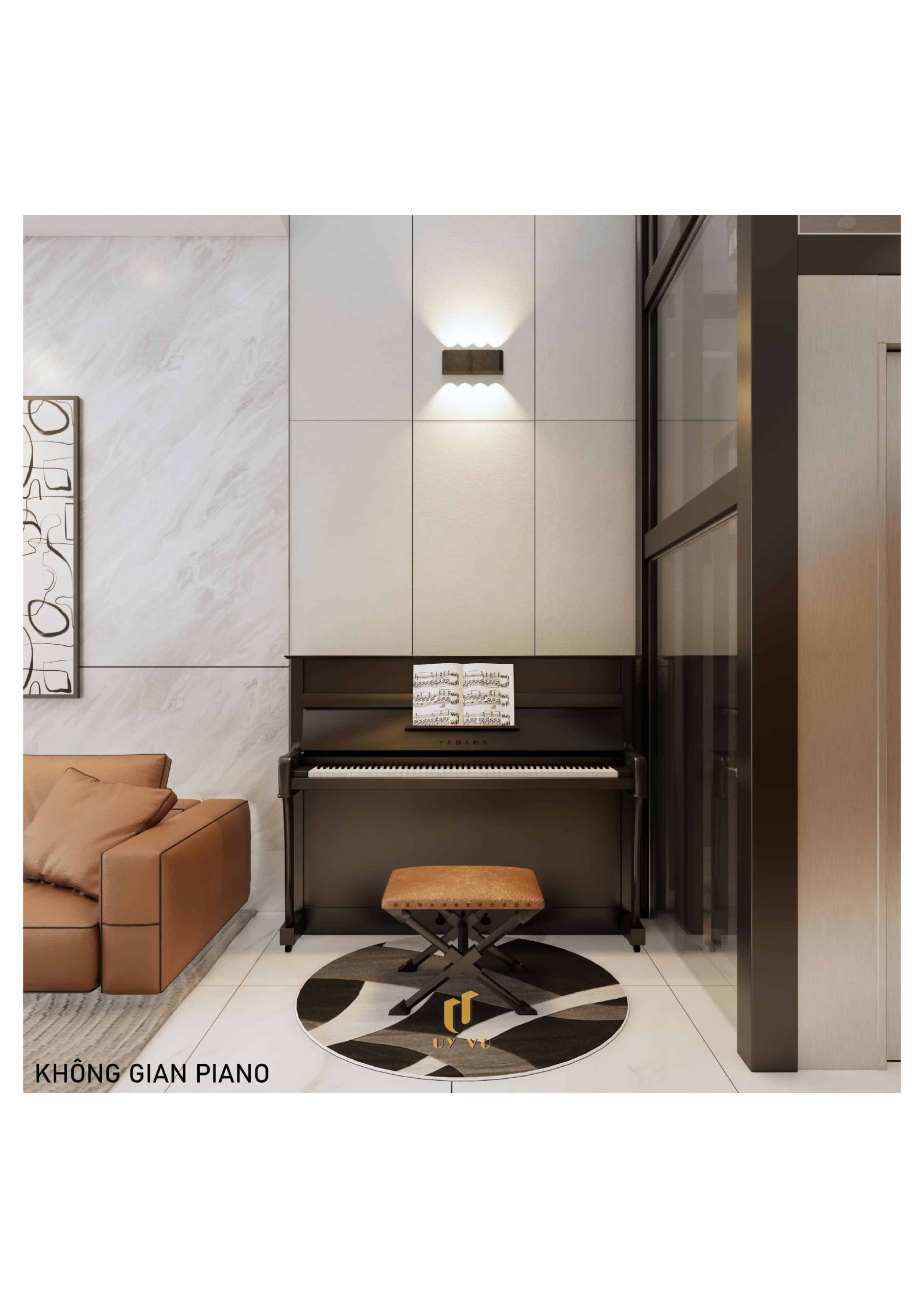 H's House - Từ ánh sáng tự nhiên đến cảm xúc trọn vẹn mỗi ngày Phối cảnh không gian piano nhà anh Hiếu Đà Nẵng