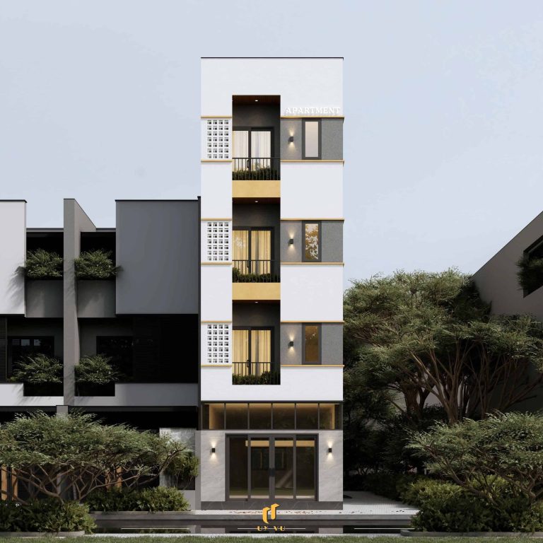 Phối cảnh mặt tiền căn hộ chị Thanh Đà Nẵng