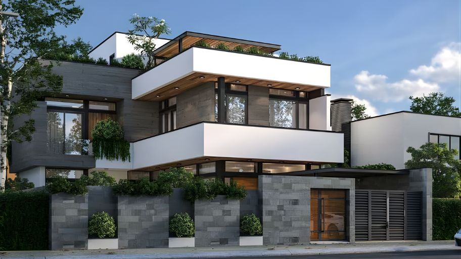 Thiết kế tường rào biệt thự tạo dấu ấn ngay từ ánh nhìn đầu tiên Phối màu kiến trúc phù hợp với tổng thể không gian