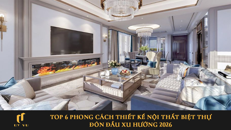 Top 6 phong cách thiết kế nội thất biệt thự đón đầu xu hướng 2026