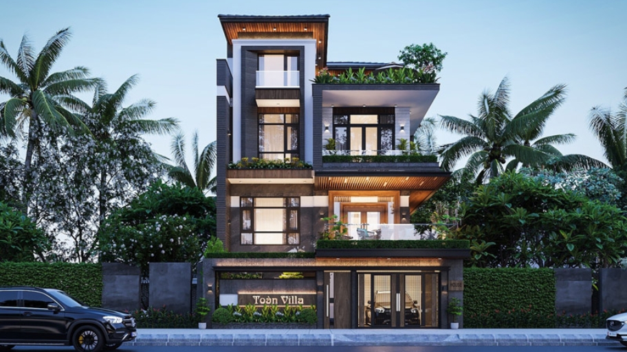 Tổng hợp các mẫu biệt thự hiện đại đẹp được ưa chuộng nhất hiện nay Thiết kế biệt thự hiện đại nhiều tầng đảm bảo thẩm mỹ và công năng.