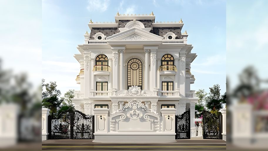 Tinh hoa kiến trúc châu Âu với mẫu thiết kế biệt thự kiểu Pháp luxury Thiết kế nhà biệt thự kiểu Pháp có những đặc trưng cơ bản nào?