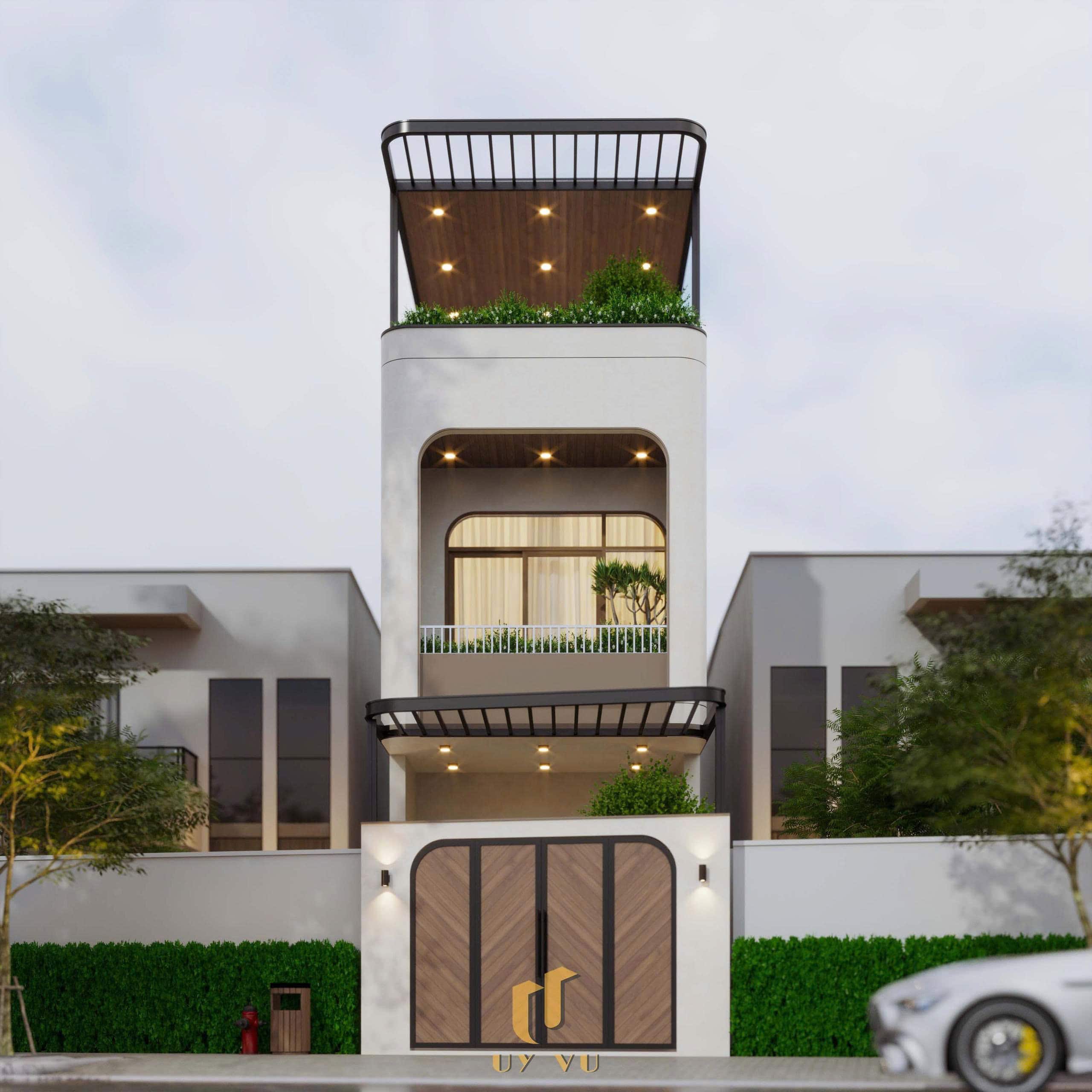 Phối cảnh mặt tiền nhà chị Phương Đà Nẵng