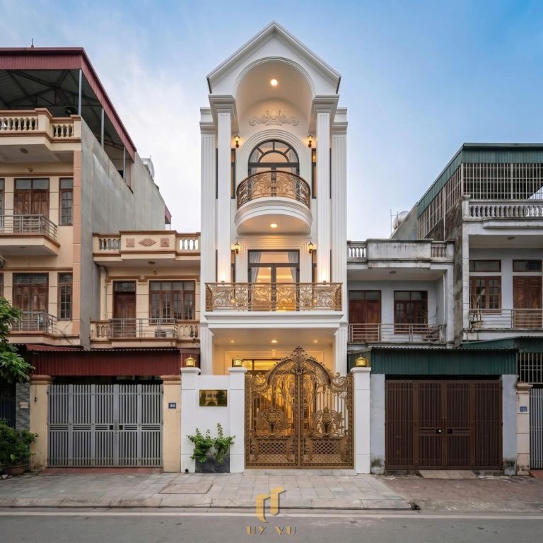 Ảnh mặt tiền nhà phố cổ điển của anh Hưng