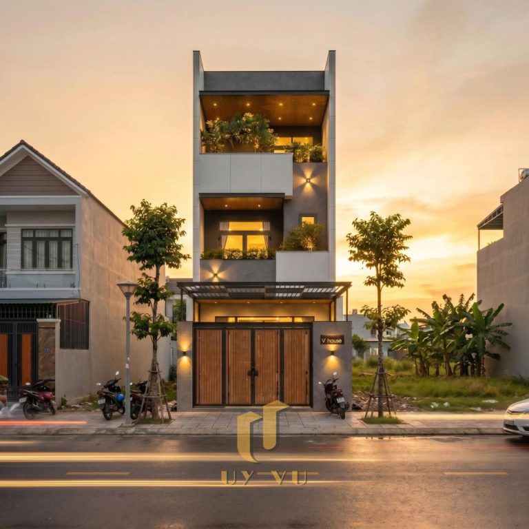 Phối cảnh mặt tiền nhà anh Vọng