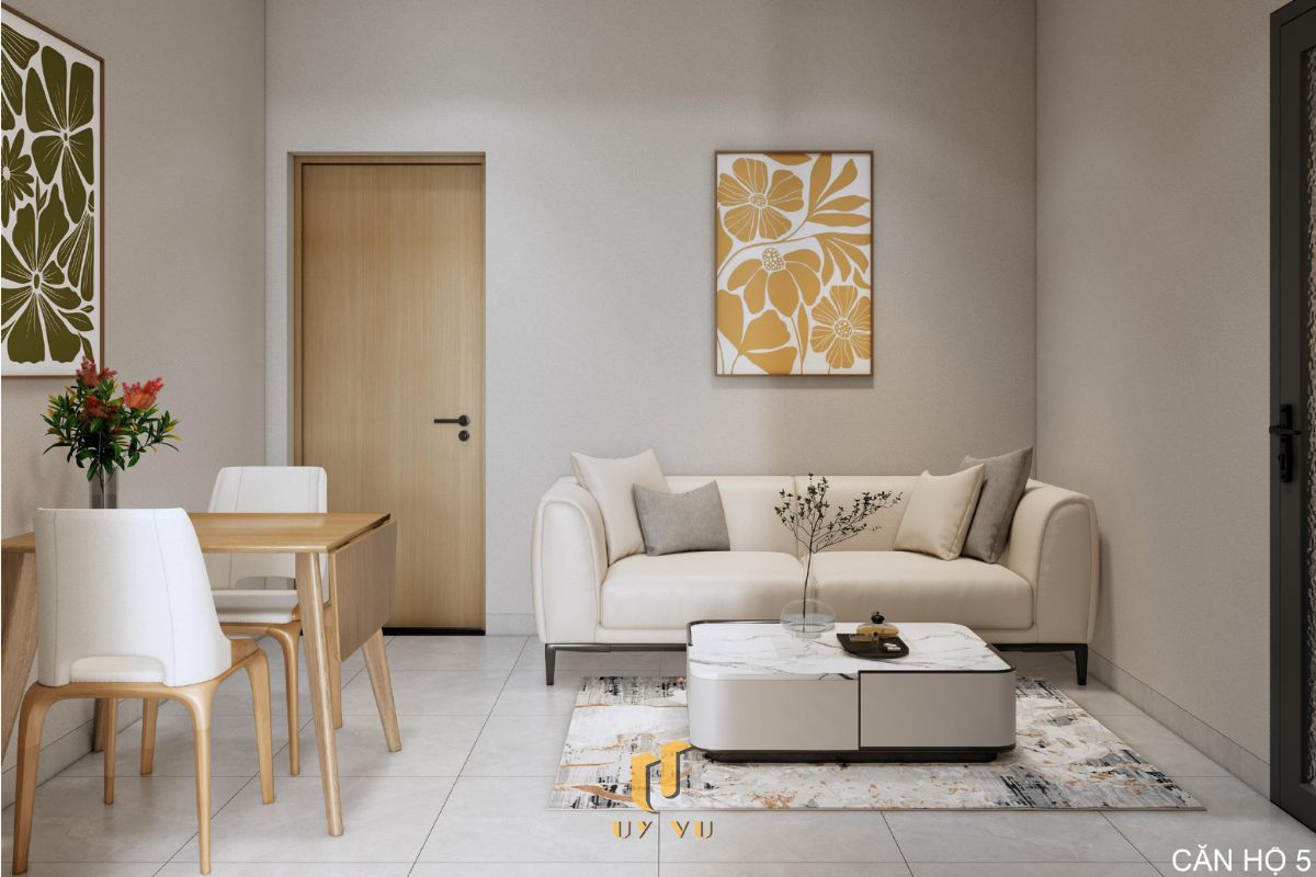 Th's Apartment - Không gian sống thoáng đãng giữa lòng thành phố Phòng khách căn hộ 5 nhà cô Thắm