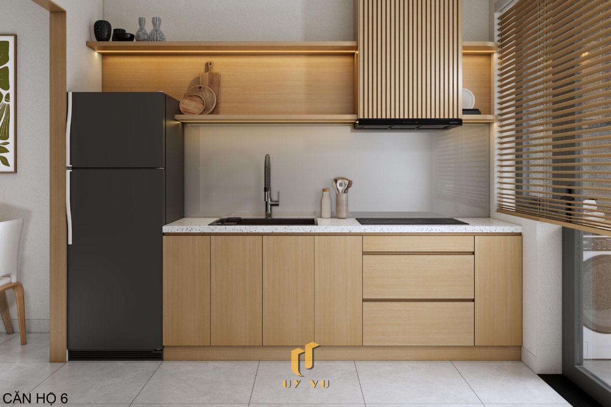 Th's Apartment - Không gian sống thoáng đãng giữa lòng thành phố Phòng bếp căn hộ 6 nhà cô Thắm