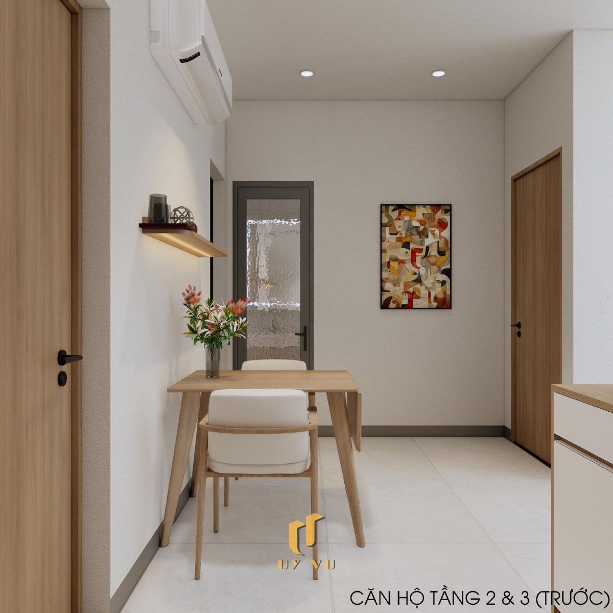 Khám phá căn hộ hiện đại của anh Lực - Đà Nẵng Phòng khách trang nhã căn hộ tầng 2, tầng 3 trước nhà anh Lực