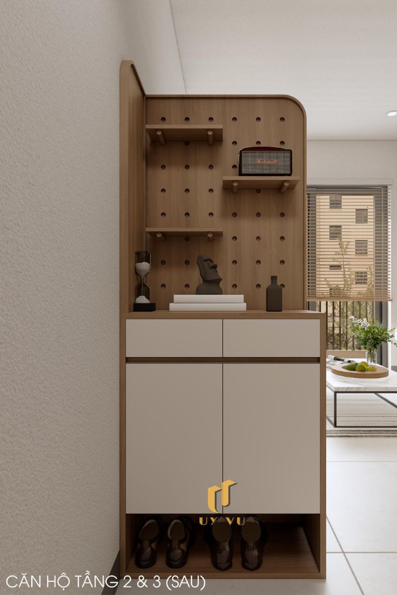 Khám phá căn hộ hiện đại của anh Lực - Đà Nẵng Tủ đựng đồ căn hộ tầng 2, 3 sau nhà anh Lực