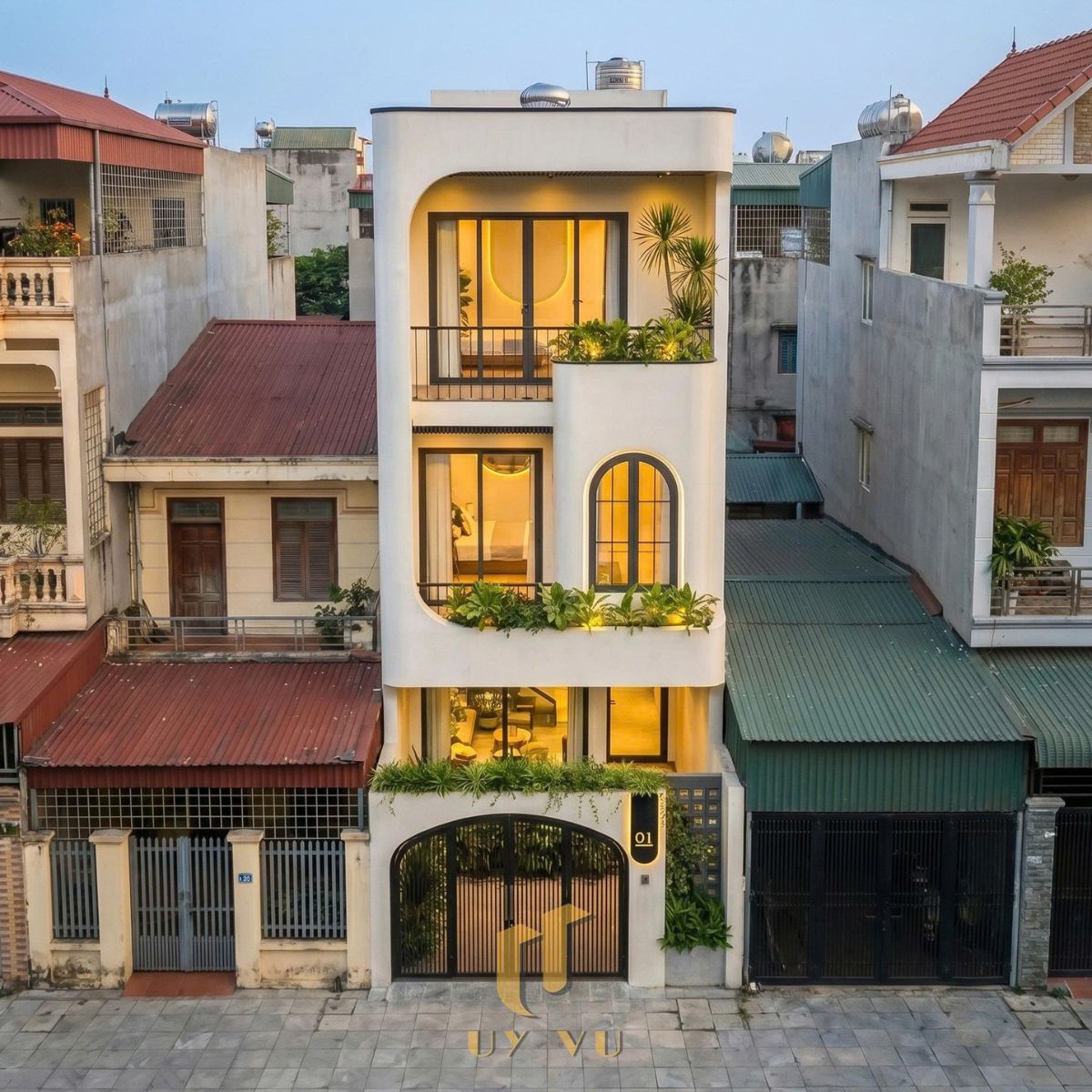 Hòa quyện nét hiện đại và cổ điển - anh Bảo Thiết kế mặt tiền nhà anh Bảo