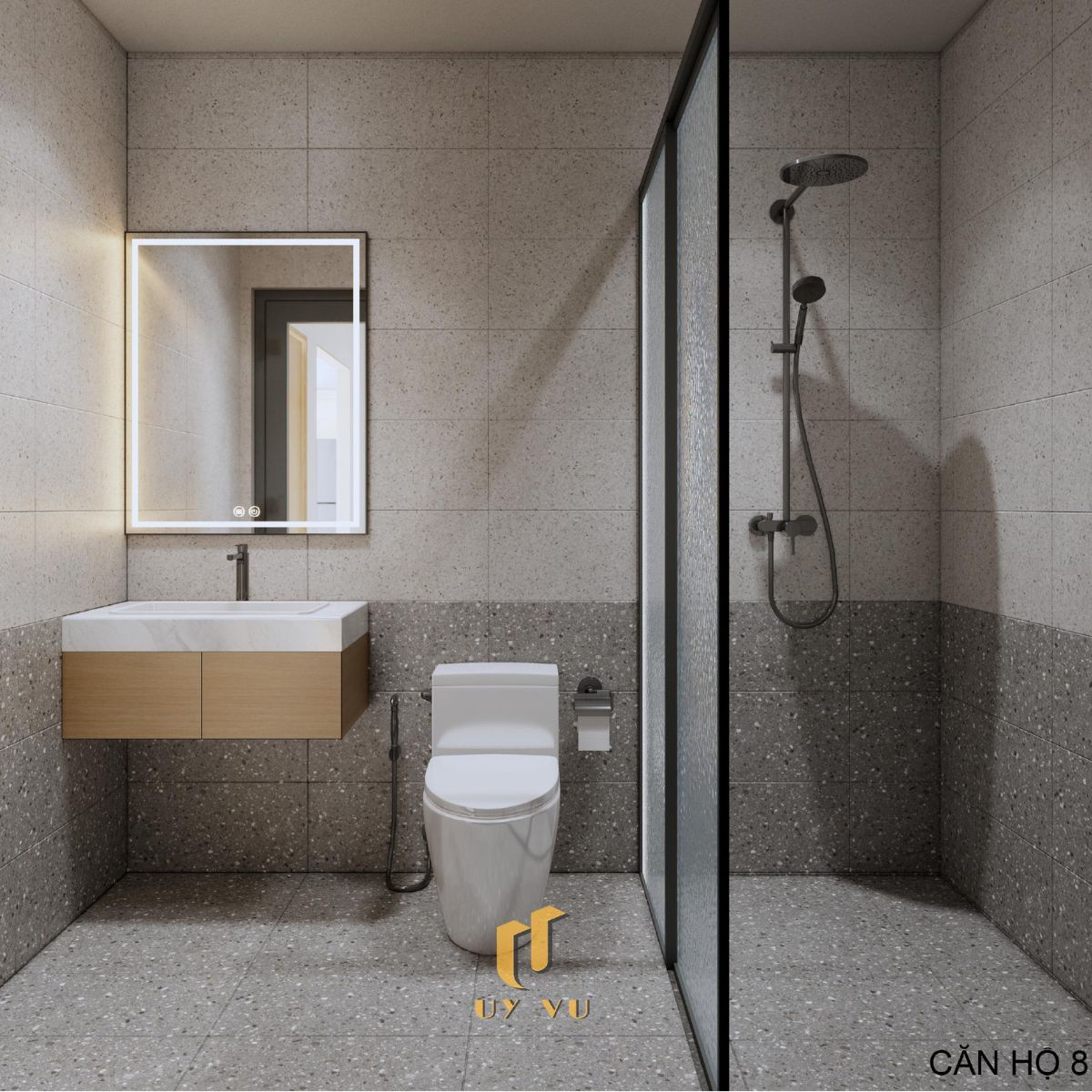 Th's Apartment - Không gian sống thoáng đãng giữa lòng thành phố Khu vực nhà vệ sinh căn hộ 8 nhà cô Thắm