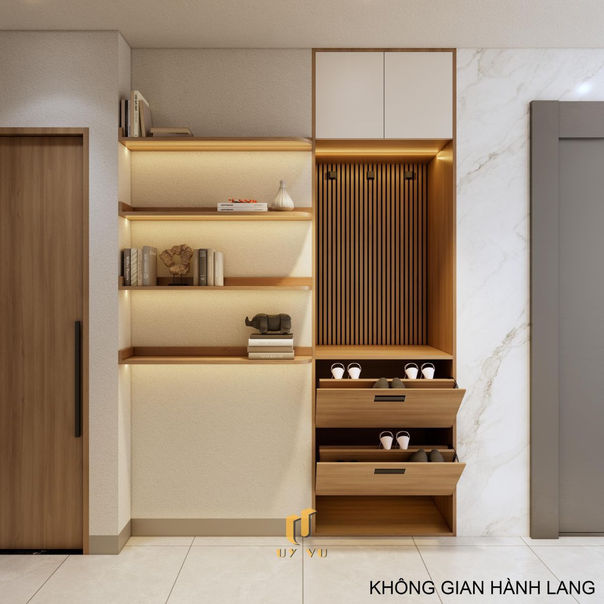 Khám phá căn hộ hiện đại của anh Lực - Đà Nẵng Không gian hành lang tầng 4 nhà anh Lực