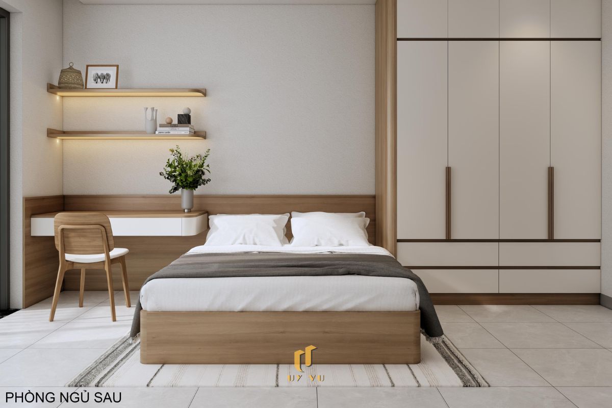 Khám phá căn hộ hiện đại của anh Lực - Đà Nẵng Phòng ngủ sau tầng 4 nhà anh Lực