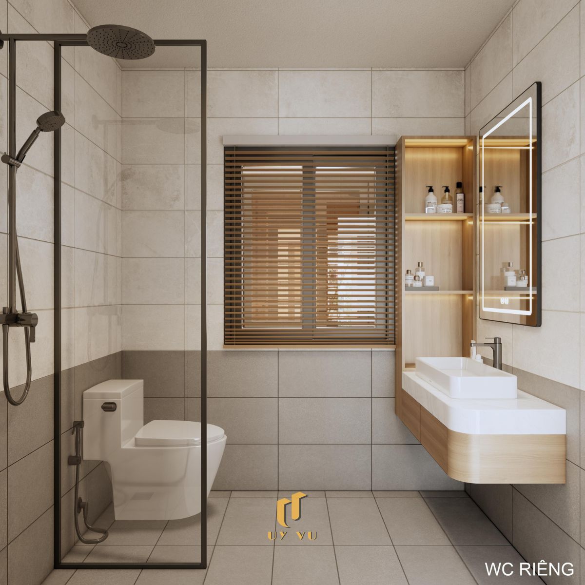 Khám phá căn hộ hiện đại của anh Lực - Đà Nẵng WC riêng hiện đại tầng 4 nhà anh Lực