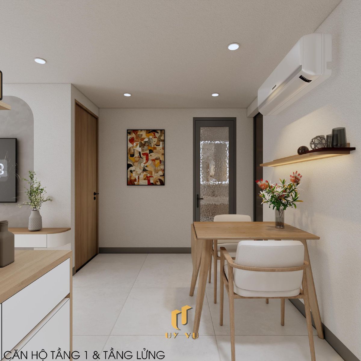 Khám phá căn hộ hiện đại của anh Lực - Đà Nẵng Phòng khách tối giản căn hộ tầng 1 và tầng lửng nhà anh Lực