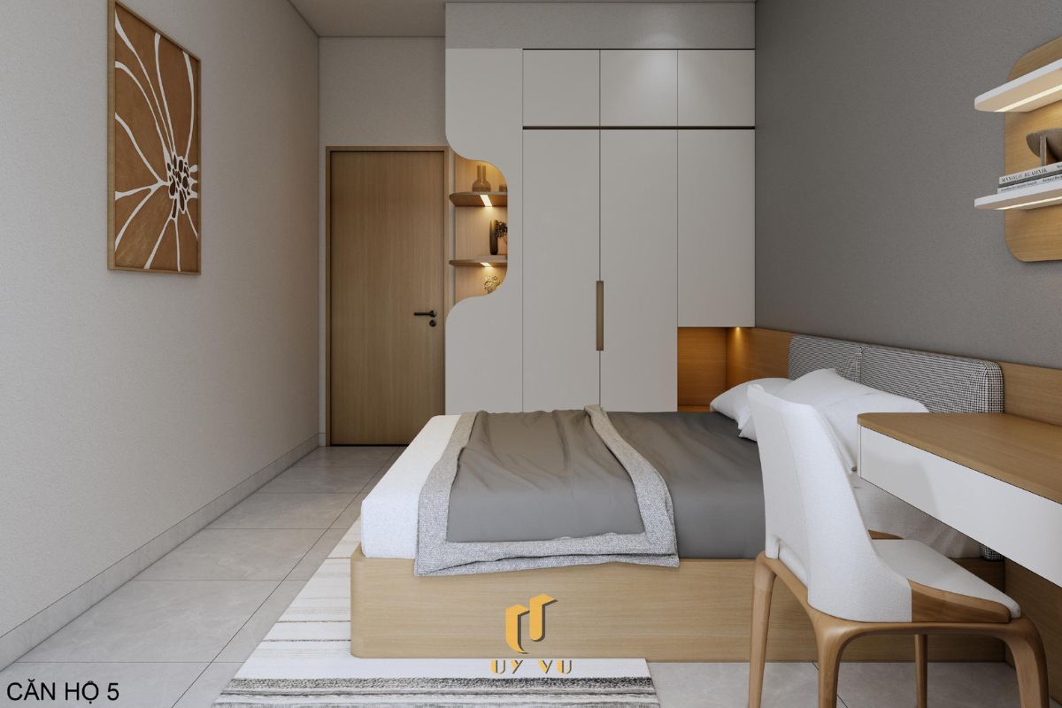 Th's Apartment - Không gian sống thoáng đãng giữa lòng thành phố Phòng ngủ ấm áp căn hộ 5 nhà cô Thắm