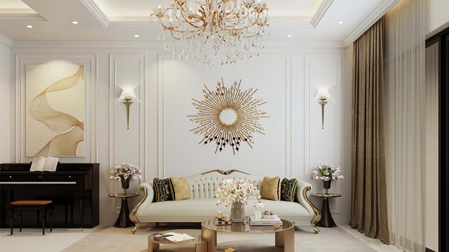 Căn hộ tho thuê phong cách tân cổ điên