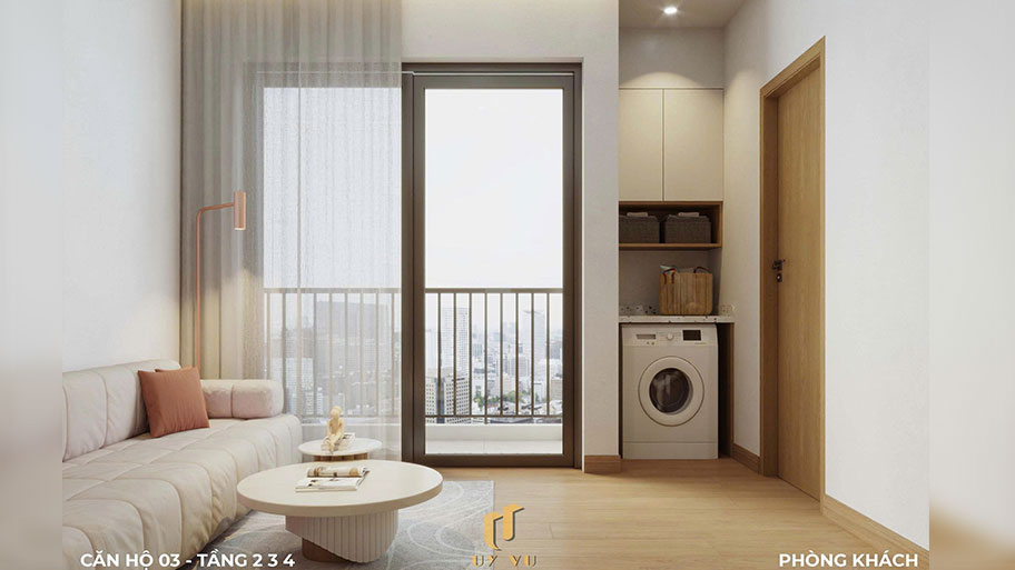Diện tích căn hộ 1 phòng ngủ cho thuê phổ biến