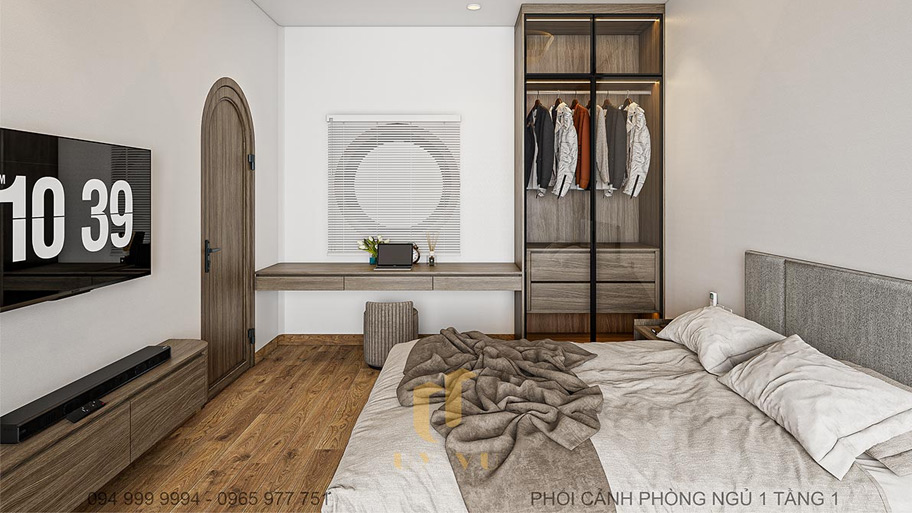 Mẫu phỏng ngủ 5m2 thiết kế đơn giản