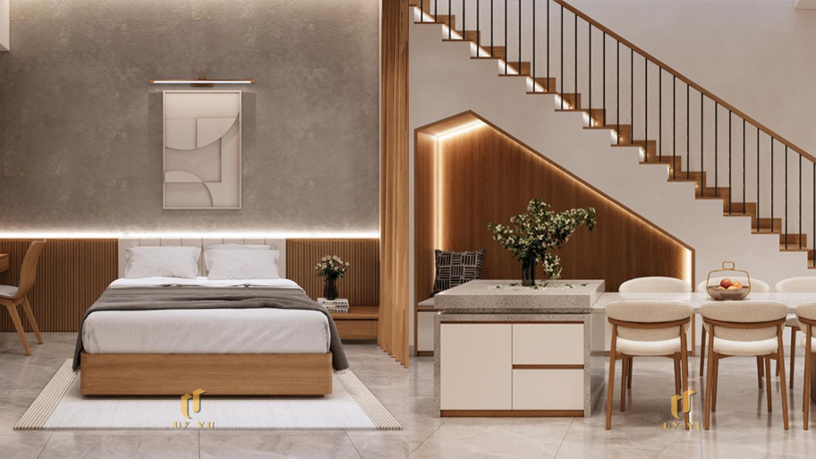 Mẫu thiết kế căn hộ cho thuê 1 phòng ngủ