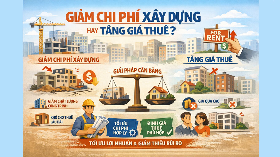 Nên giảm chi phí xây dựng căn hộ hay tăng giá thuê