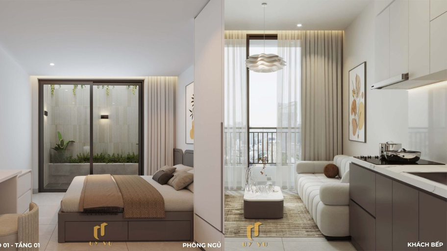 Nội thất của căn hộ 1 phòng ngủ