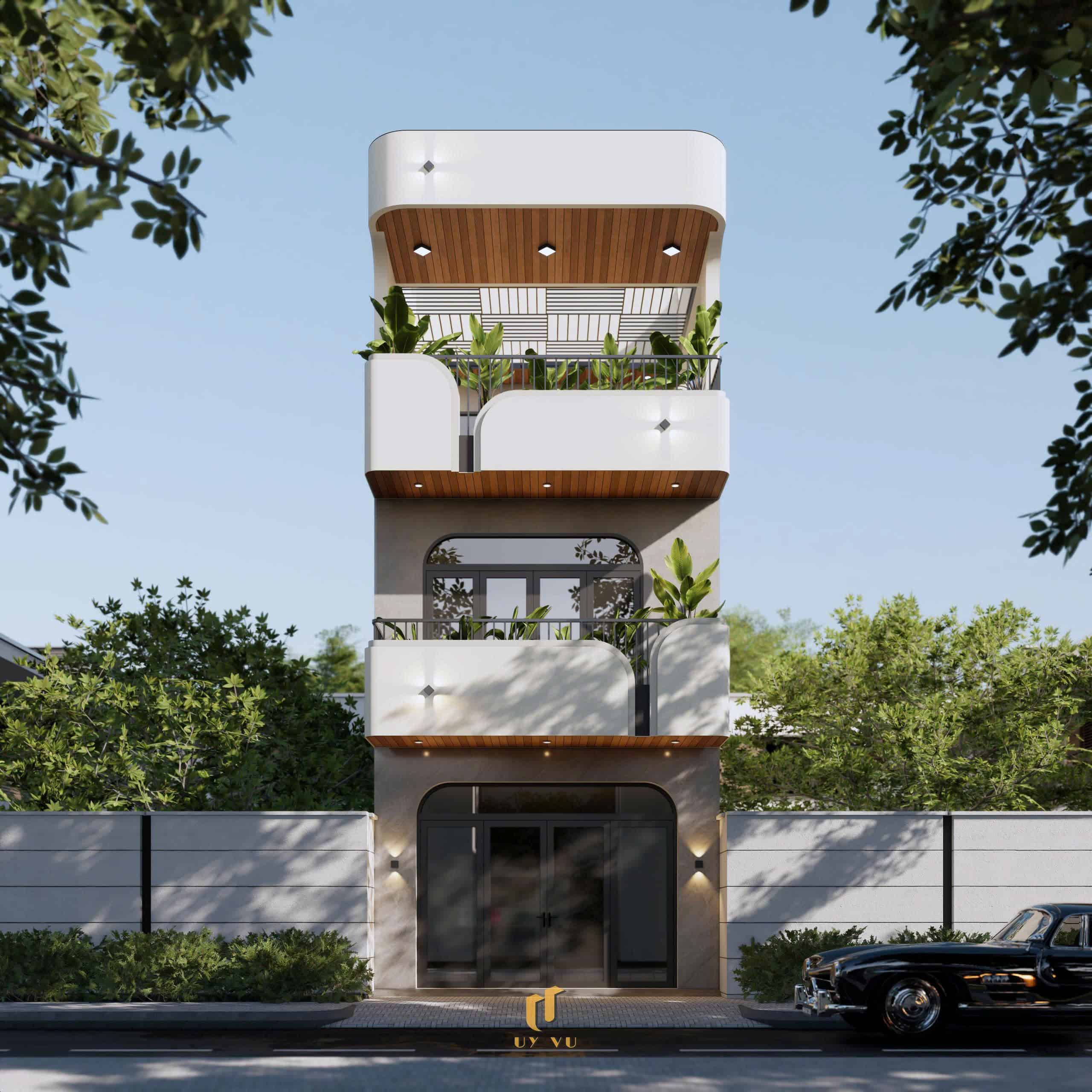 Phối cảnh mặt tiền nhà anh Trọng Bắc Ninh