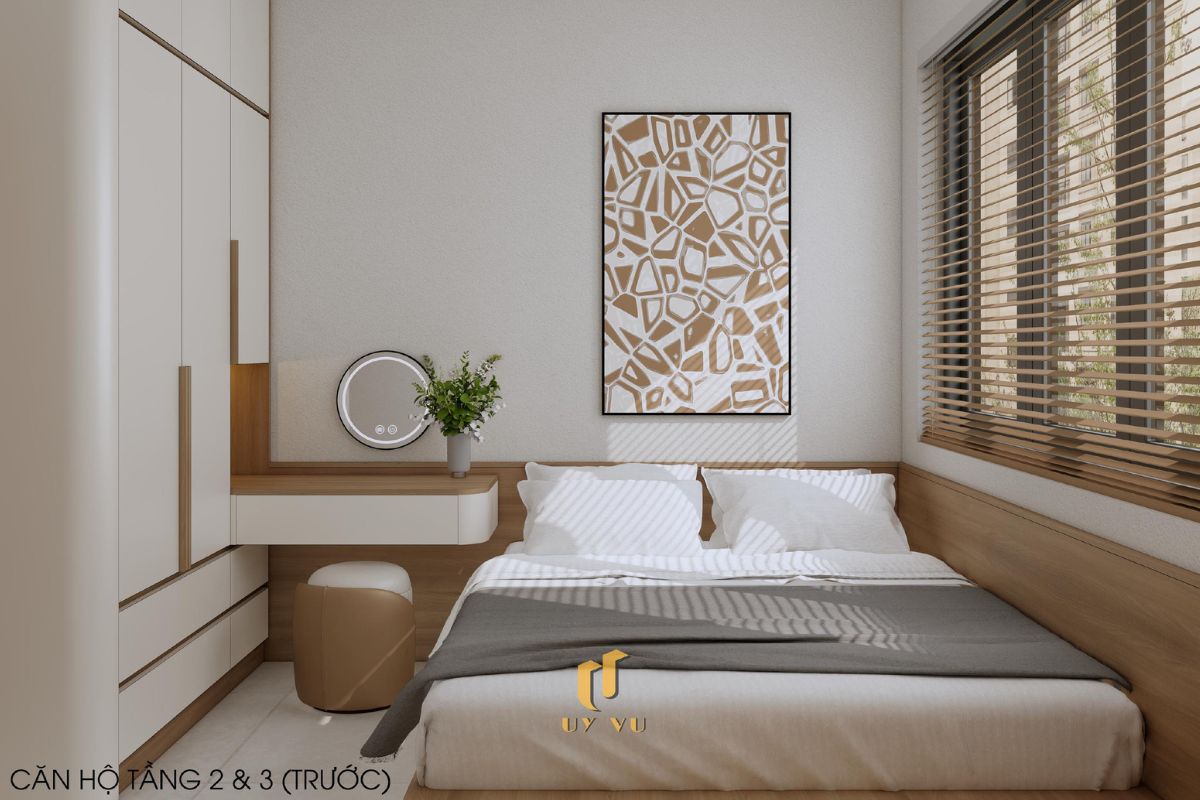 Khám phá căn hộ hiện đại của anh Lực - Đà Nẵng Phòng ngủ ấm áp căn hộ tầng 2,3 trước nhà anh Lực
