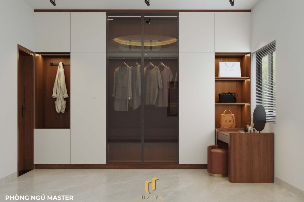 Vẻ Đẹp Nguy Nga Của Biệt Thự Ông Hoàng Đà Nẵng Phòng ngủ master hiện đại thanh lịch biệt thự ông Hoàng