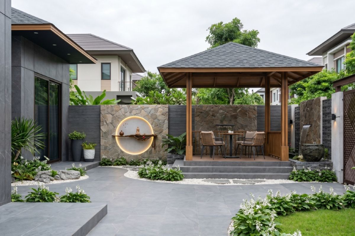 Vẻ Đẹp Nguy Nga Của Biệt Thự Ông Hoàng Đà Nẵng Sân trước rộng rãi biệt thự ông Hoàng