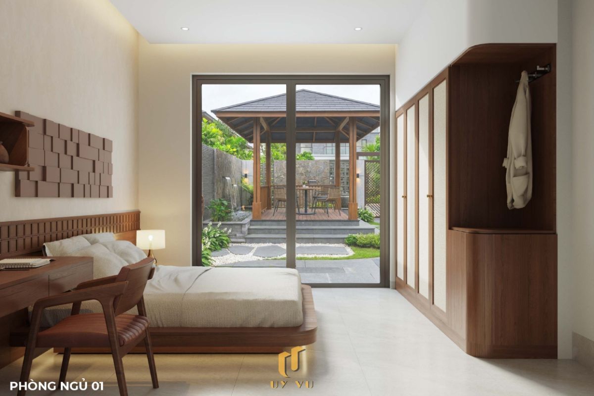 Vẻ Đẹp Nguy Nga Của Biệt Thự Ông Hoàng Đà Nẵng Không gian phòng ngủ 01 biệt thự ông Hoàng