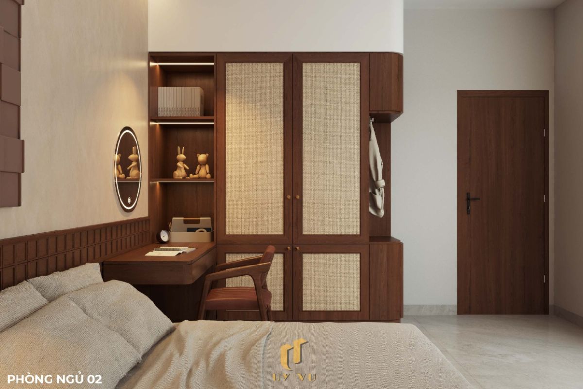 Vẻ Đẹp Nguy Nga Của Biệt Thự Ông Hoàng Đà Nẵng Phòng ngủ 02 tối giản biệt thự ông Hoàng