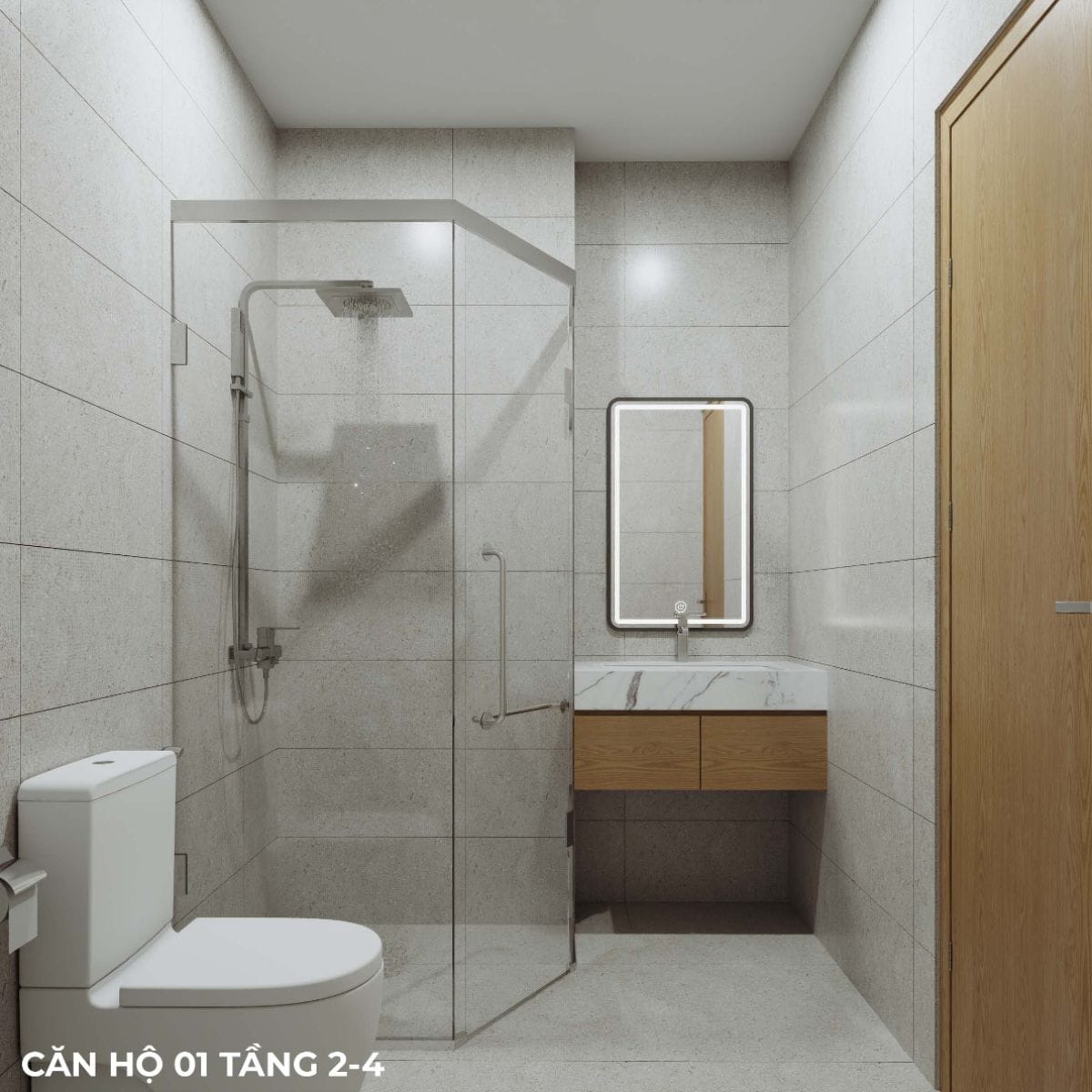 Căn hộ S's House mặt tiền 2 góc đẳng cấp giữa lòng Đà Nẵng WC căn hộ 01 tầng 2-4 nhà anh Sự