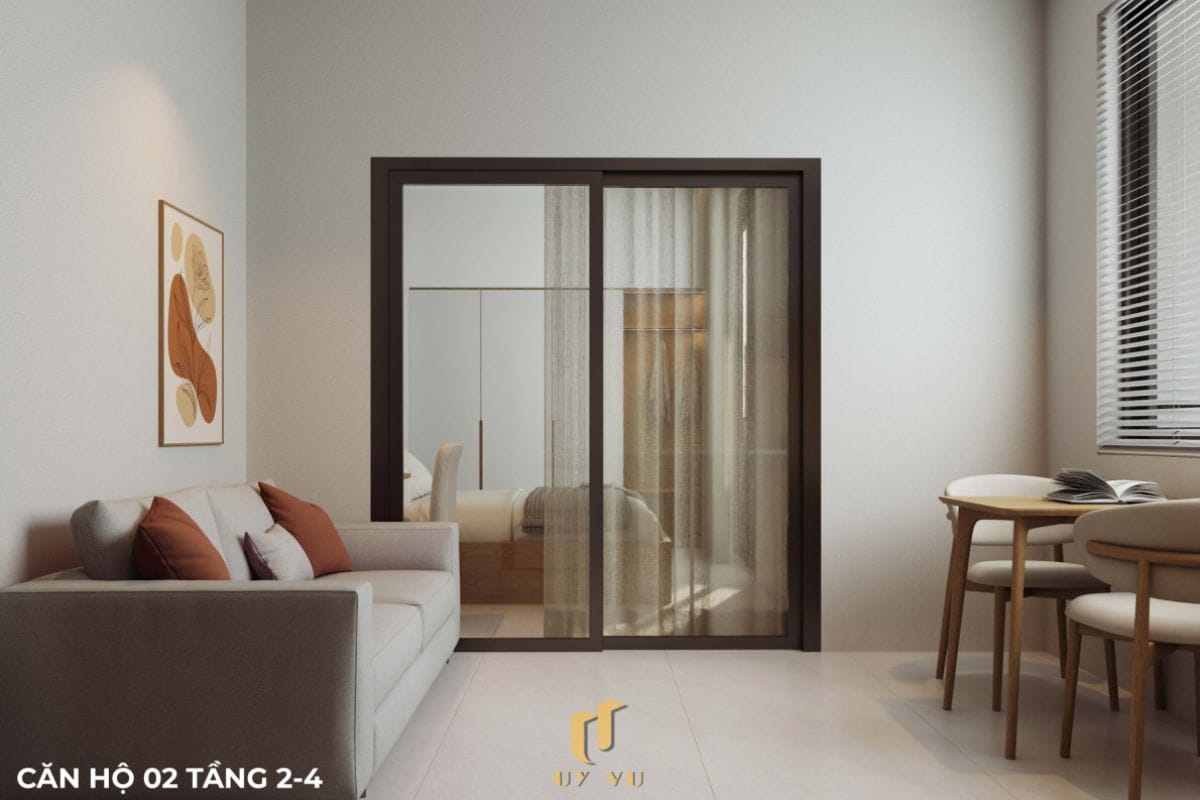 Căn hộ S's House mặt tiền 2 góc đẳng cấp giữa lòng Đà Nẵng Phòng ăn ấm cúng căn hộ 02 tầng 2-4 nhà anh Sự