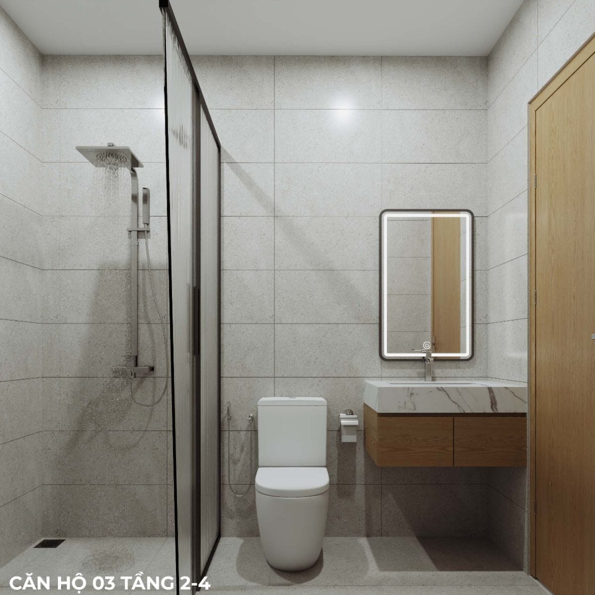 Căn hộ S's House mặt tiền 2 góc đẳng cấp giữa lòng Đà Nẵng WC căn hộ 03 tầng 2-4 nhà anh Sự