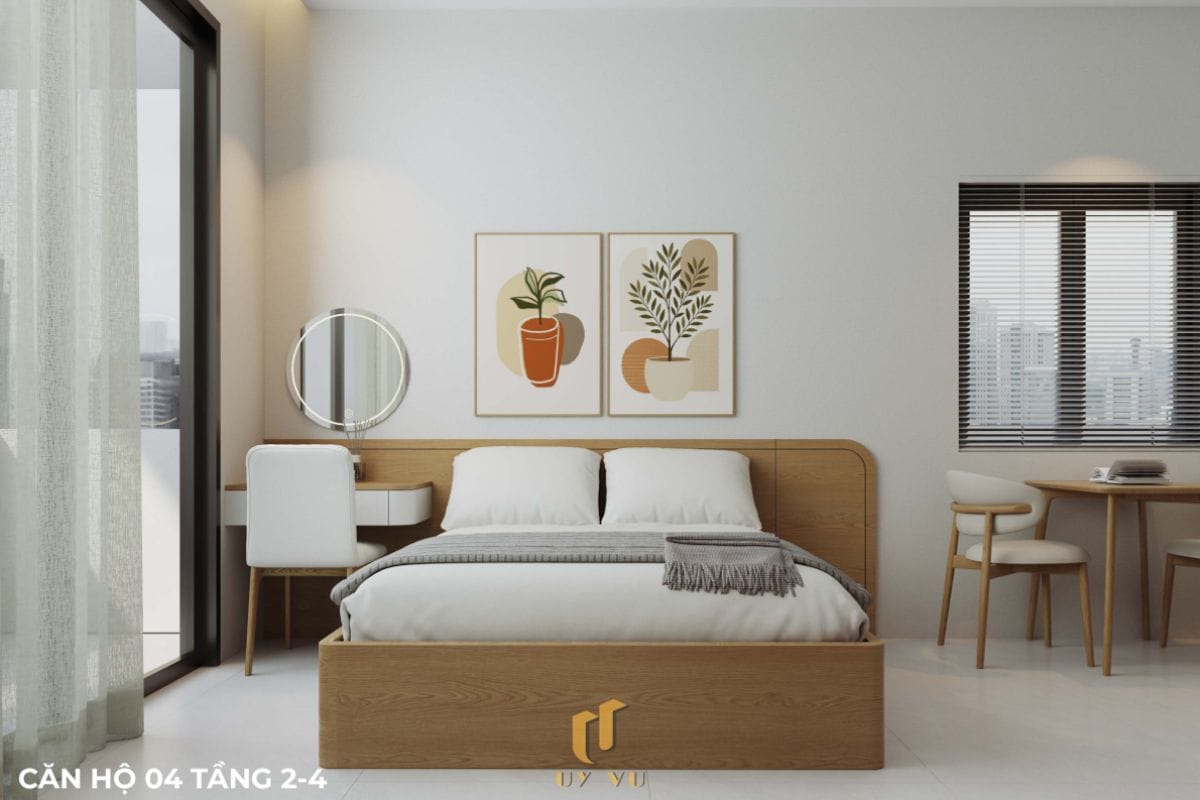 Căn hộ S's House mặt tiền 2 góc đẳng cấp giữa lòng Đà Nẵng Phòng ngủ tinh tế căn hộ 04 tầng 2-4 nhà anh Sự