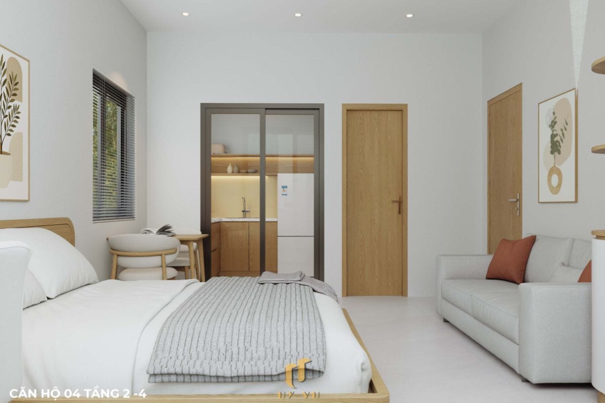Căn hộ S's House mặt tiền 2 góc đẳng cấp giữa lòng Đà Nẵng Phòng ngủ sáng sủa căn hộ 04 tầng 2-4 nhà anh Sự