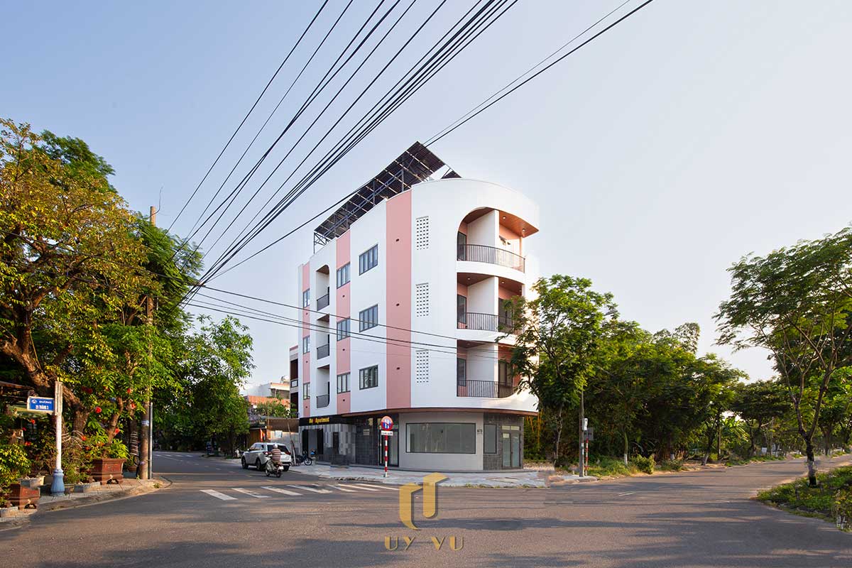 Mỡ Apartment – Căn Hộ Cho Thuê Đà Nẵng Hiện Đại, Tối Ưu 47 - Toàn cảnh mặt tiền căn hộ Mỡ Apartment