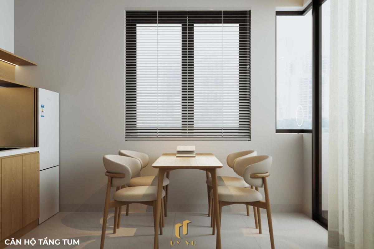 Căn hộ S's House mặt tiền 2 góc đẳng cấp giữa lòng Đà Nẵng Khu bếp ăn căn hộ tầng tum nhà anh Sự